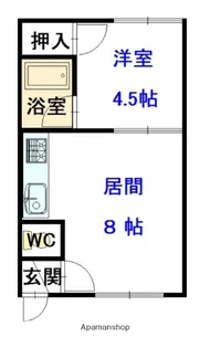 新都ハイツ12【2階】の間取り