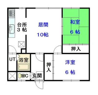 誠コーポB【202号室】の間取り