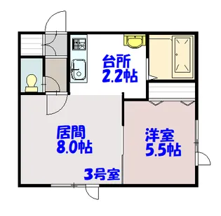 1LDKの間取り画像