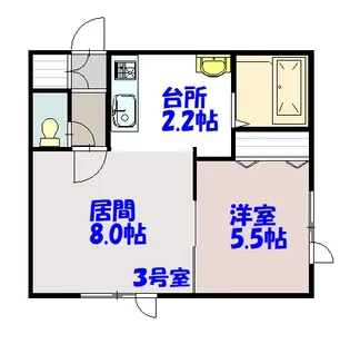 ピースフルⅡ【2階】の間取り
