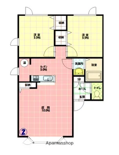 ヴィーナスヴィラ【2階】の間取り