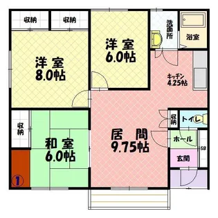エポック永山 B棟【201号室】の間取り
