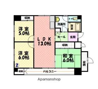 サニーハイツ【7階】の間取り