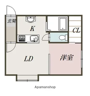 パールセント413【1階】の間取り