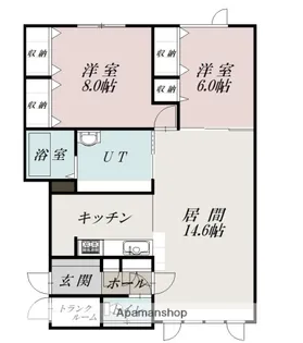 コンクルード B棟【2階】の間取り