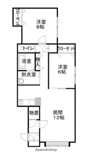 アレスA【2階】の間取り