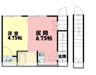 フラワーマンション【2階】の間取り
