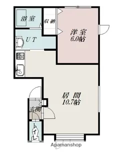 1LDKの間取り画像