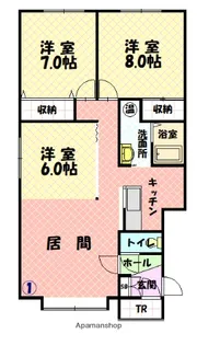 クレールA【2階】の間取り