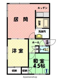 クレストコート【201号室】の間取り