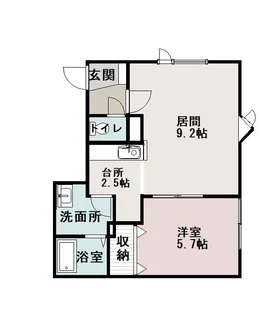 CRADLE【101号室】の間取り