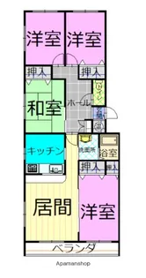 レジデンスすみのい【4階】の間取り