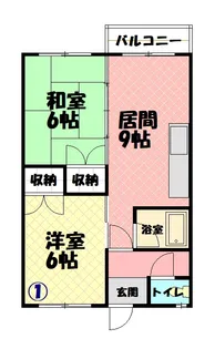 2DKの間取り画像