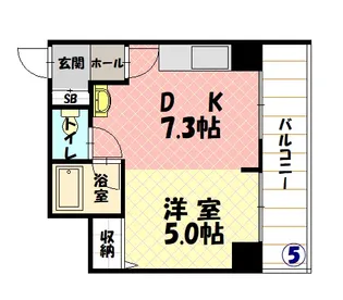 ユニベール【5階】の間取り