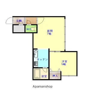 1LDKの間取り画像