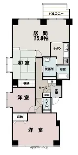 カサ・パラシオン【4階】の間取り