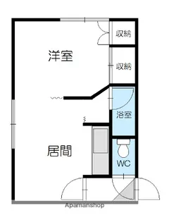 川端3.7ハイツ【1階】の間取り
