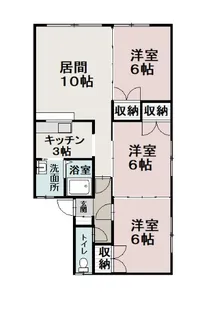 サクセスハイツ【1階】の間取り