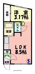 ホワイトハイムA【205号室】の間取り