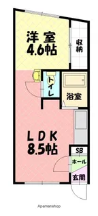 ホワイトハイムA【103号室】の間取り