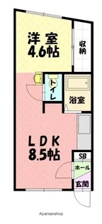 ホワイトハイムA【1階】の間取り