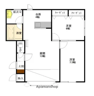 シンフォニー永山B【2階】の間取り