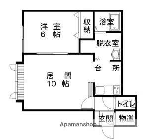 1LDKの間取り画像