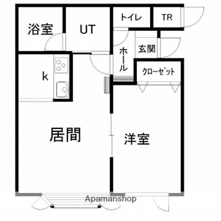 ノースアコード新富A【1階】の間取り