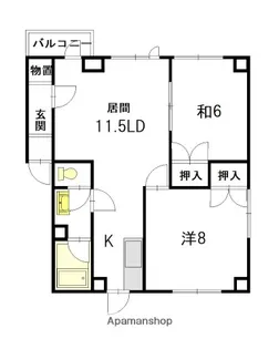 ハイツガーベラ【1階】の間取り