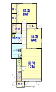 ノンノA【1階】の間取り