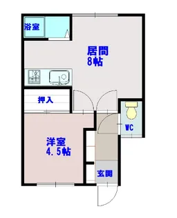 マイルーム8 5【1階】の間取り