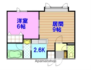 グレース新富B【2階】の間取り