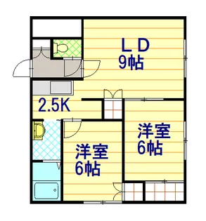 末広1ー1MS【202号室】の間取り