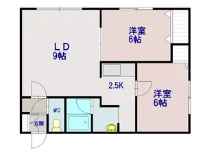 末広1ー1MS【301号室】の間取り