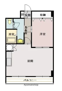 1LDKの間取り画像