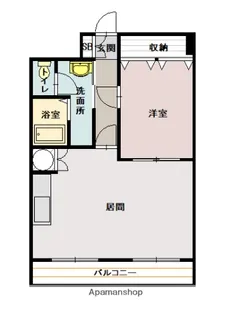 1LDKの間取り画像