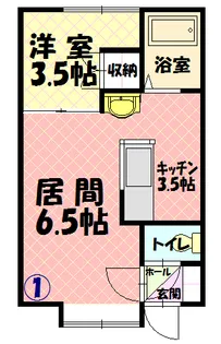ロイヤルA【101号室】の間取り