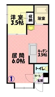 ロイヤルB【1階】の間取り