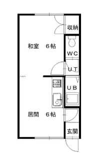 新都ハイツⅠ【1階】の間取り