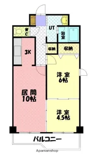 センチュリー旭川【6階】の間取り