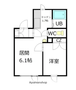 パークカトレア【302号室】の間取り