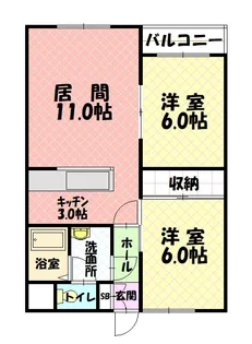 イーストハイツ【1階】の間取り