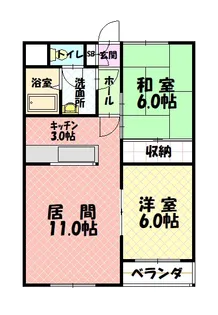 イーストハイツ【1階】の間取り