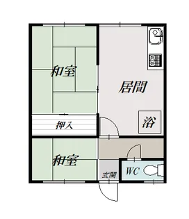 冨田ハイツ【2階】の間取り