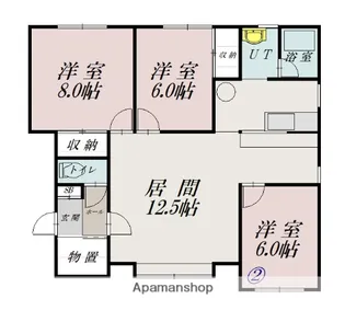プルメリア【1階】の間取り