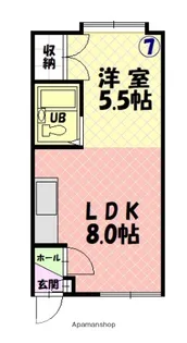シャルム川端【1階】の間取り
