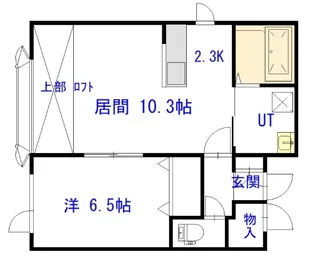 ノースアコード新富B【2階】の間取り