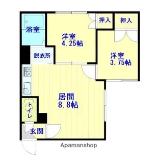 2DKの間取り画像