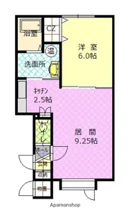 グルービー【105号室】の間取り