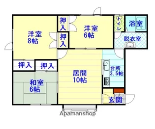 サンシャインロワール【1階】の間取り